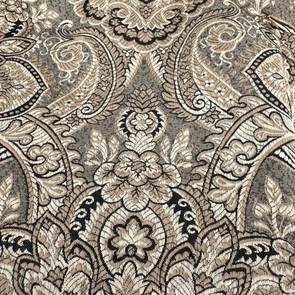 Vintage Style Brown Paisley Tapestry Tote Bag Large Shoulder Bag with Side Snaps - Picture 11 of 13